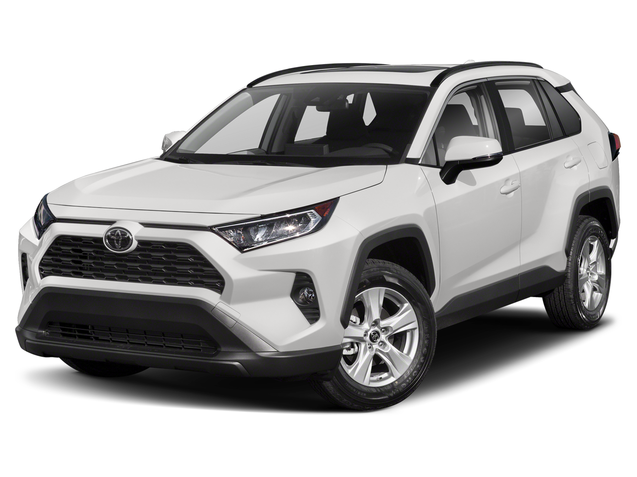 2020 Toyota RAV4 XLE Premium in Super White — front three-quarter view